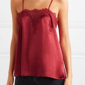 CAMI NYC Royal Red silk racer back blouse! new!!